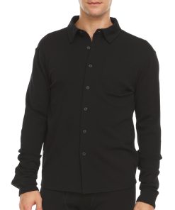Men's 100% Merino Wool Button Down Shirt - Midweight