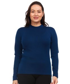 Women's Midweight Merino Wool Mock Neck | 100% Merino Wool