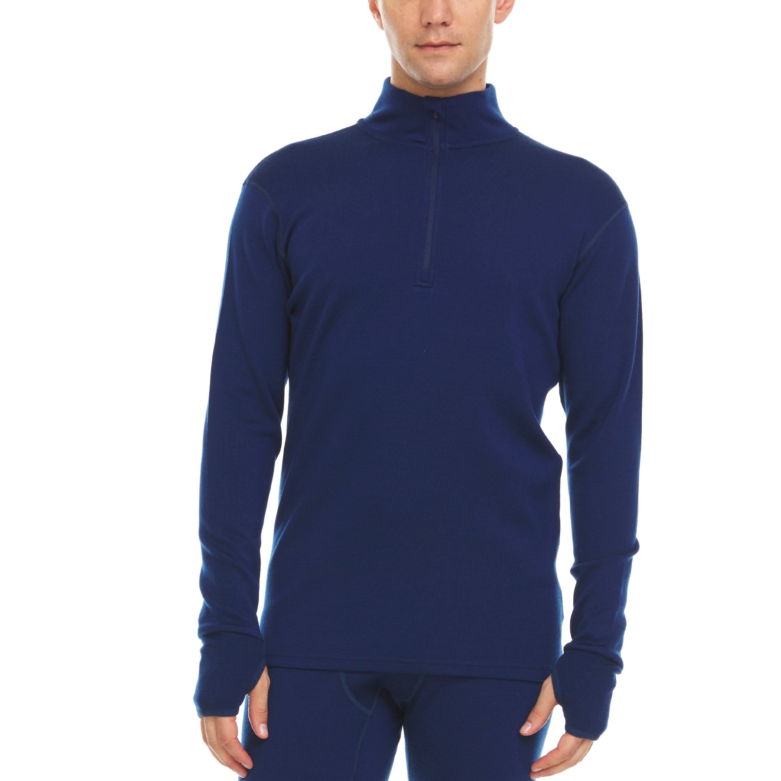 Heavyweight Men's Wool 1/4 Zip - 100% Merino Wool